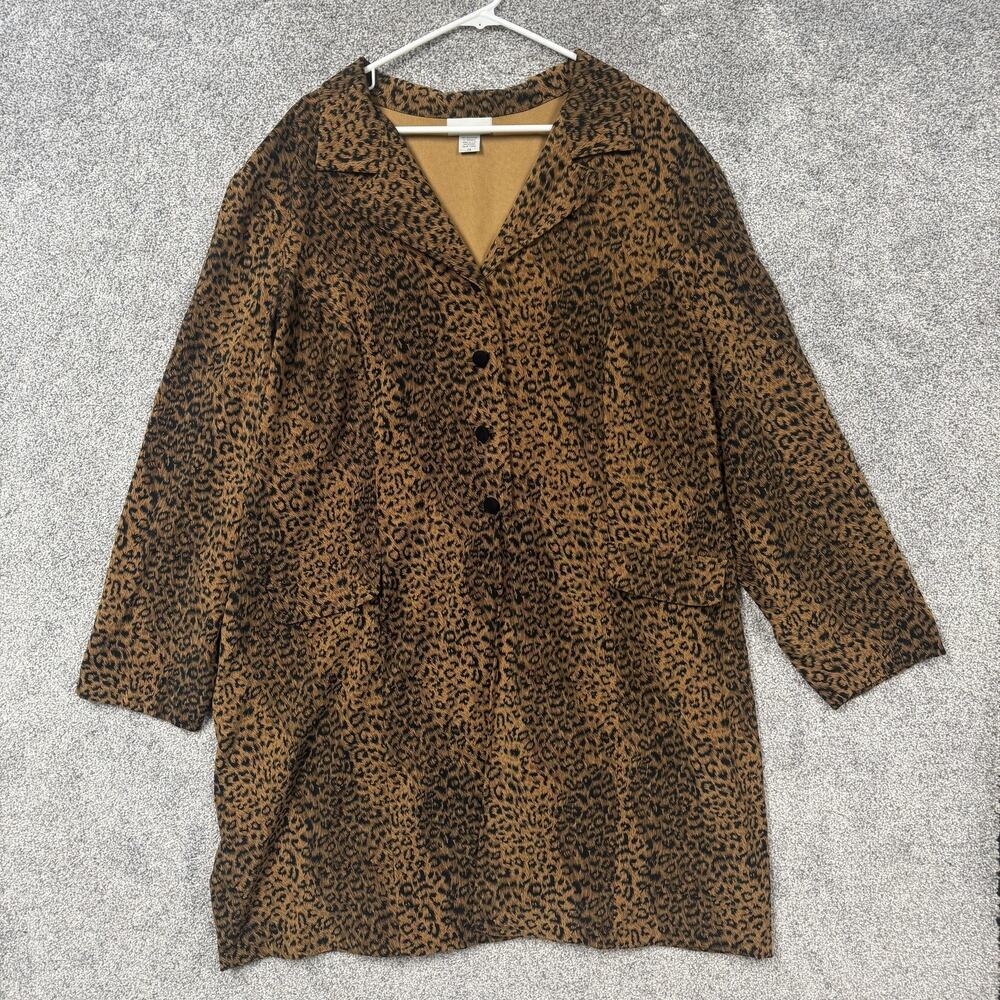 Avenue Tunic Top 28 Plus Brown Leopard Print Mob Wife Glam Bold Feminine Y2K